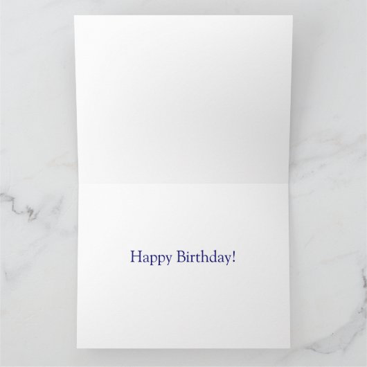 Weißes und Navy-Diamant-Muster Karte (Innenseite)