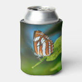 Weißes und orangefarbenes Schmetterling Dosenkühler (Kanne Vorderseite)