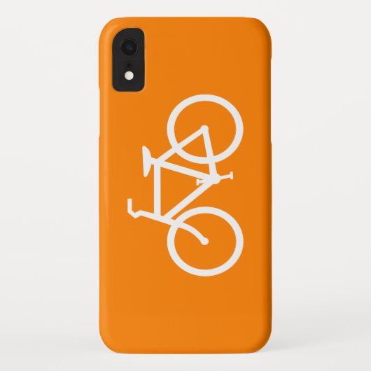 Weißes und oranges Fahrrad Case-Mate iPhone Hülle (Rückseite)