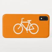 Weißes und oranges Fahrrad Case-Mate iPhone Hülle (Rückseite (Horizontal))