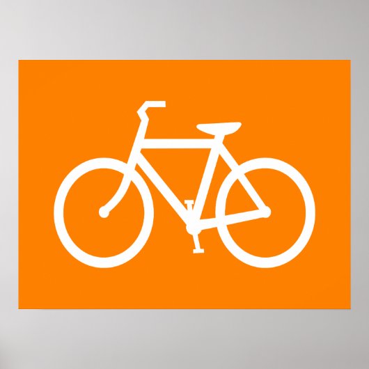Weißes und oranges Fahrrad Poster (Vorne)