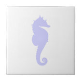 Weißes und Periwinkle-Meerpferd Fliese (Vorderseite)