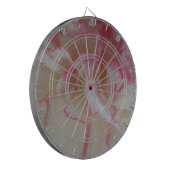 Weißes und rosa Carnation Dart Board Dartscheibe (Vorderseite Links)
