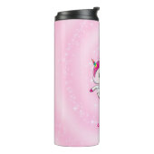 Weißes und rosa Einhorn Thermosbecher (Nach links gedreht)