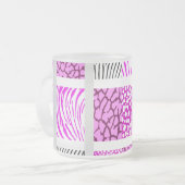 Weißes und rosa gemischtes Tier Mattglastasse (Vorderseite Links)