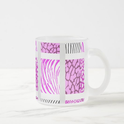 Weißes und rosa gemischtes Tier Mattglastasse (Rechts)