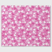 Weißes und rosa Herz zum Geburtstag Geschenkpapier (Flach)
