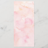 Weißes und rosa Kürbis-Flachmenü Menükarte (Rückseite)