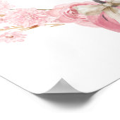 Weißes und rosa Kürbiscreme, maßgeschneidertes Sch Poster (Ecke)