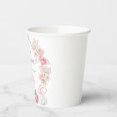 Weißes und rosa Kürbispapier Pappbecher (Links)