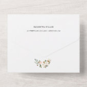 Weißes und rosa Magnolia Blumengebäck Foto All In One Einladung (Rückseite)