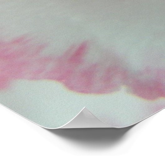 Weißes und rosafarbenes Karton Poster (Ecke)