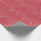 Weißes und rotes Blattwerk/Blumendesign Geschenkpapier (Ecke)
