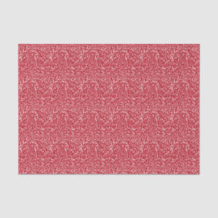 Weißes und rotes Blattwerk/Blumendesign Seidenpapier