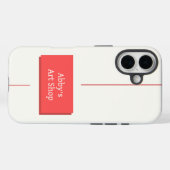 Weißes und rotes Design mit Ihrem Text Case-Mate iPhone Hülle (Rückseite (Horizontal))
