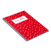 Weißes und rotes Herz Notizblock (Rechte Seite)