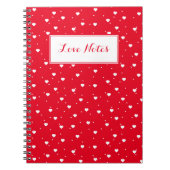 Weißes und rotes Herz Notizblock (Vorderseite)