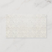 Weißes und rotes Herzmuster Visitenkarte (Rückseite)