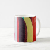 Weißes und rotes Textil Kaffeetasse (VorderseiteRechts)