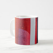 Weißes und rotes Textil Kaffeetasse (Vorderseite Links)