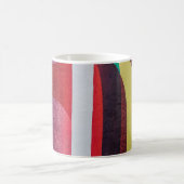 Weißes und rotes Textil Kaffeetasse (Mittel)
