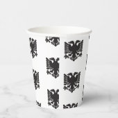 Weißes und Schwarzes Albanisches Adlerbuch Pappbecher (Rechts)