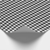 Weißes und schwarzes Büffelkaromuster Geschenkpapier (Ecke)