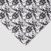 Weißes und schwarzes DamastSeidenpapier Seidenpapier (Ausschnitt)