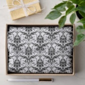 Weißes und schwarzes DamastSeidenpapier Seidenpapier (Geschenk)