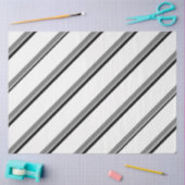 Weißes und schwarzes diagonal gestreiftes Tissue-W Seidenpapier (Basteln)