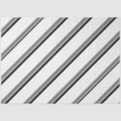 Weißes und schwarzes diagonal gestreiftes Tissue-W Seidenpapier (Vorderseite)