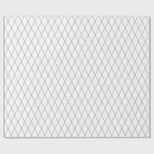 Weißes und schwarzes Diamant-Geschenkpapier Geschenkpapier (Flach)