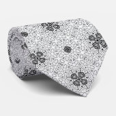 Weißes und schwarzes durchbrochenes geometrisches  krawatte (Gerollt)