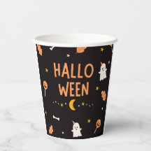 Weißes und Schwarzes einfaches Halloween