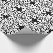 Weißes und schwarzes geometrisches Muster, GIF-Pap Geschenkpapier (Ecke)