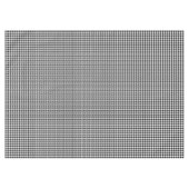 Weißes und schwarzes Houndstooth-Muster Tischdecke (Vorderseite (Horizontal))