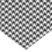 Weißes und schwarzes Houndstooth-Muster Tischdecke (Schrägansicht)