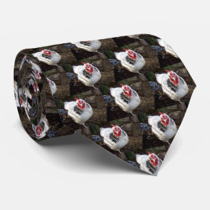 weißes und schwarzes Hühnchen, gesprenkelt Krawatte