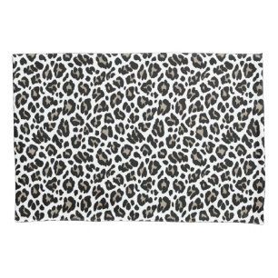 Weißes und schwarzes Leopard Kissenbezug