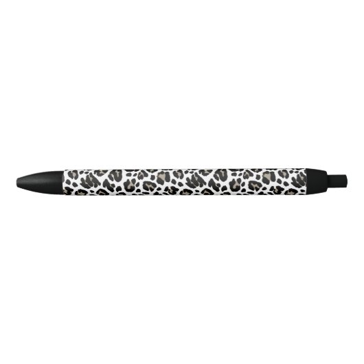 Weißes und schwarzes Leopard Kugelschreiber (Vorderseite)
