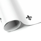 Weißes und schwarzes Lilien-Verpackungs-Papier Geschenkpapier (Rolleneckpunkt)