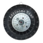 Weißes und schwarzes Lkw-Rad/Autoreifen Dartscheibe (vorne)