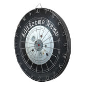 Weißes und schwarzes Lkw-Rad/Autoreifen Dartscheibe (Vorderseite rechts)