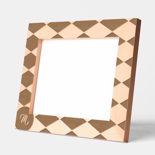 Weißes und schwarzes Rautenmuster Geätzte Rahmen (Links)