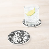 Weißes und schwarzes Yin Yang Phoenix Getränkeuntersetzer (Seite)