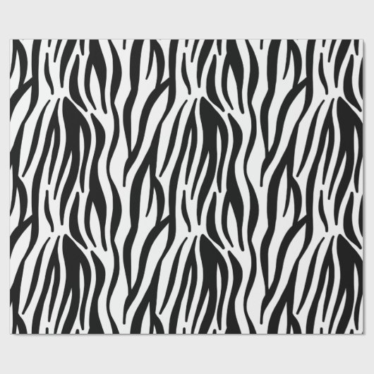 Weißes und schwarzes Zebra-Muster Geschenkpapier (Flach)