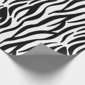 Weißes und schwarzes Zebra-Muster Geschenkpapier (Ecke)
