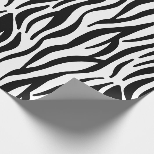 Weißes und schwarzes Zebra-Muster Geschenkpapier (Ecke)