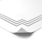 Weißes und silberes Hochzeitsdiagramm Poster (Ecke)