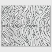 Weißes und weißes Tiger Streifen Tierdruck Geschenkpapier (Flach)